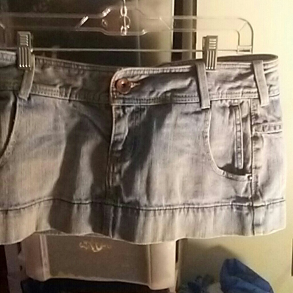 Denim mini skirt